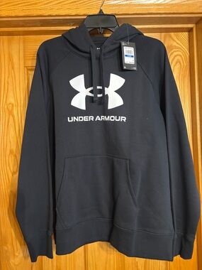 Women’s Under Armour Black Hoodie with White Logo Sz XL NWT
